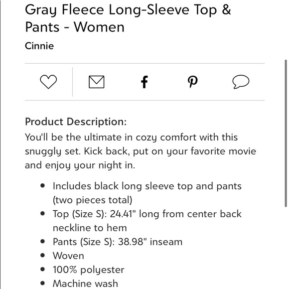 Gray Fleece Long Sleeve Top & Pants - Picture 8 of 8